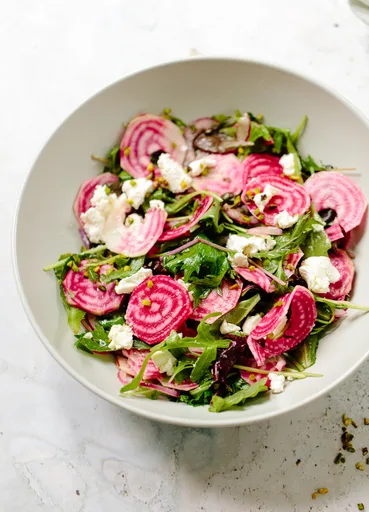Raw Beet Salad with Goat Cheese