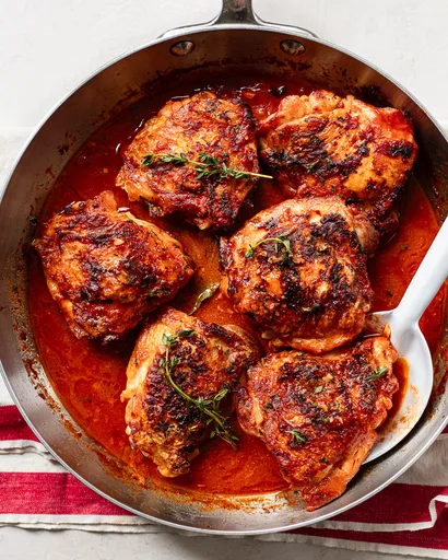 Pollo Estofado al Vinagre de Vino Tinto