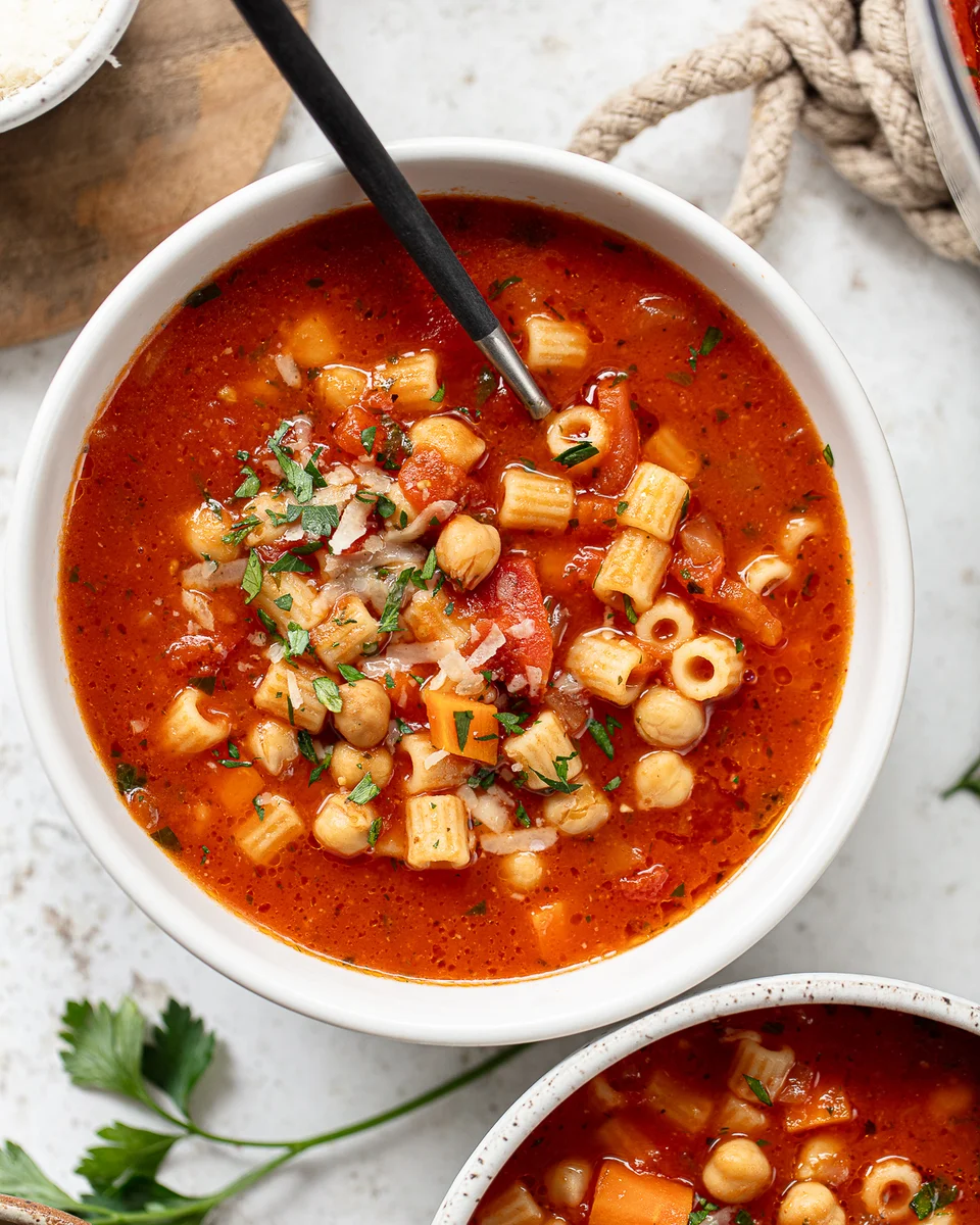 Classic Italian Chickpea Soup (Pasta e Ceci)
