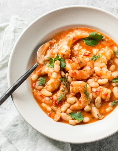 Shrimp Stew with White Beans