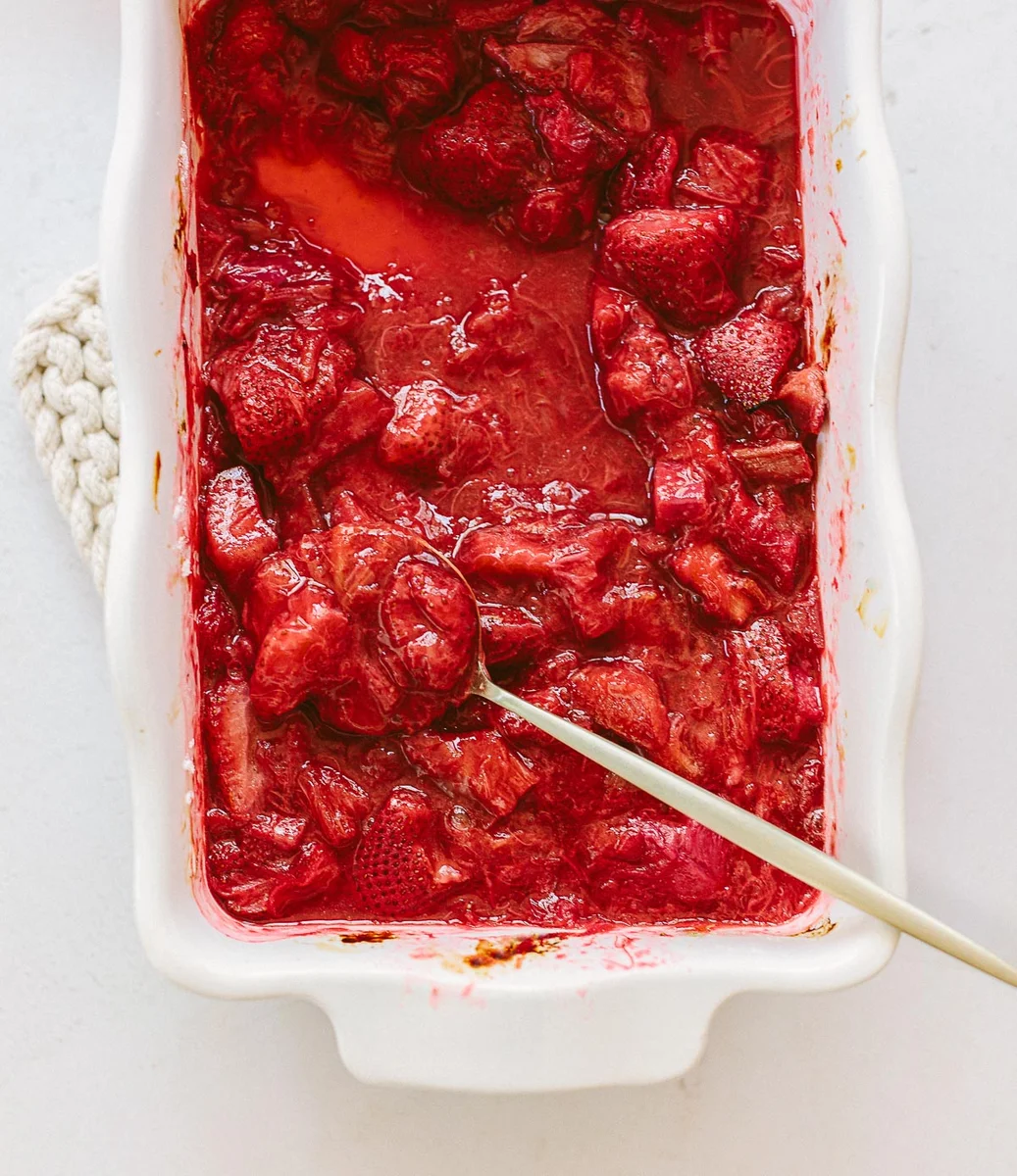 Baked Strawberry Rhubarb Compote