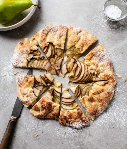 Crostata de pera y jengibre