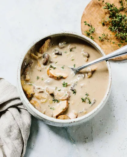 Creamy White Bean Mushroom Soup