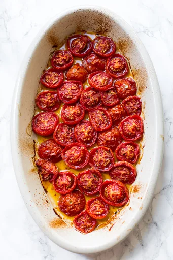 Tomates cherry asados lentamente
