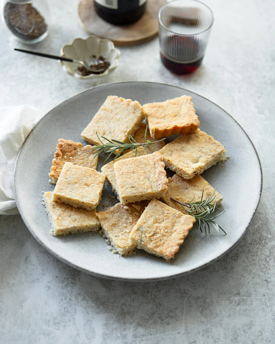 Parmesan Herb Shortbread Squares