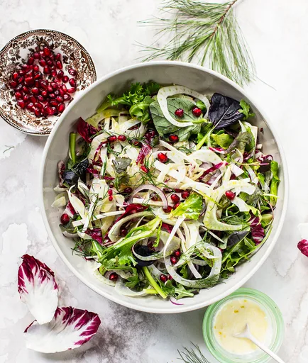 Crunchy Winter Salad with Shaved Celery Root and Fennel