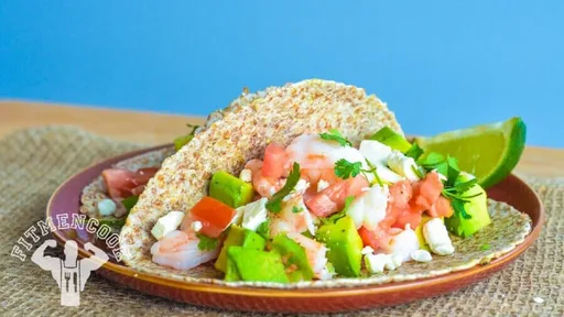 10-min Shrimp Tacos on Ezekiel Tortillas