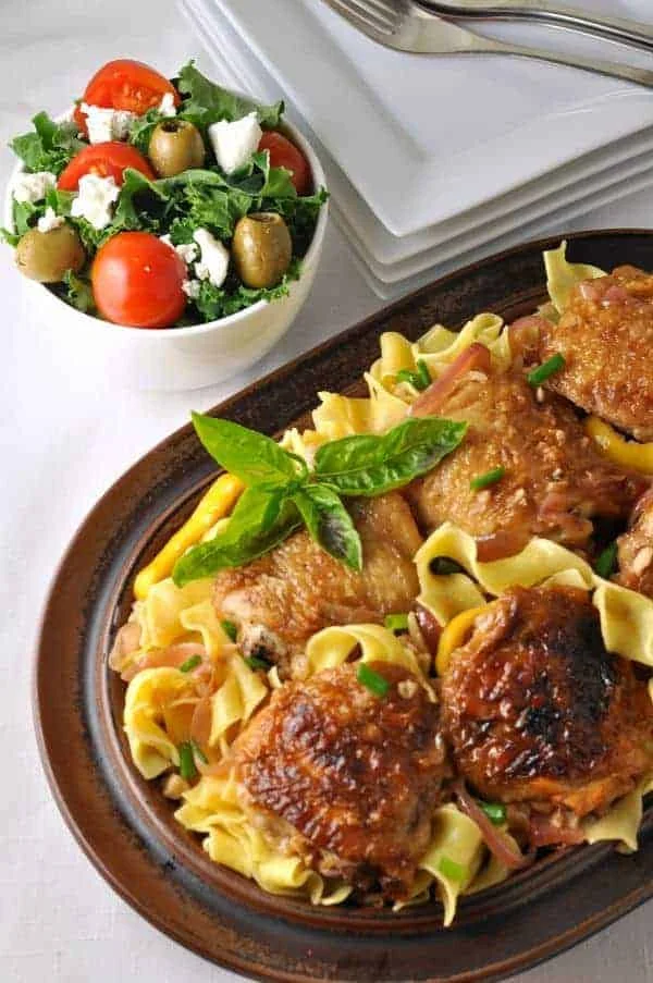 Lemon Garlic Chicken with Pasta