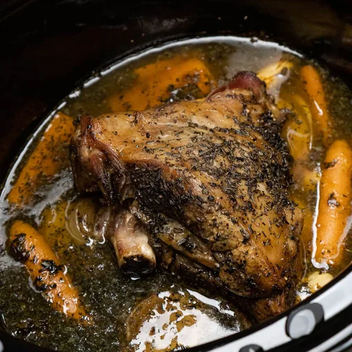Medio costillar de cordero en olla de cocción lenta