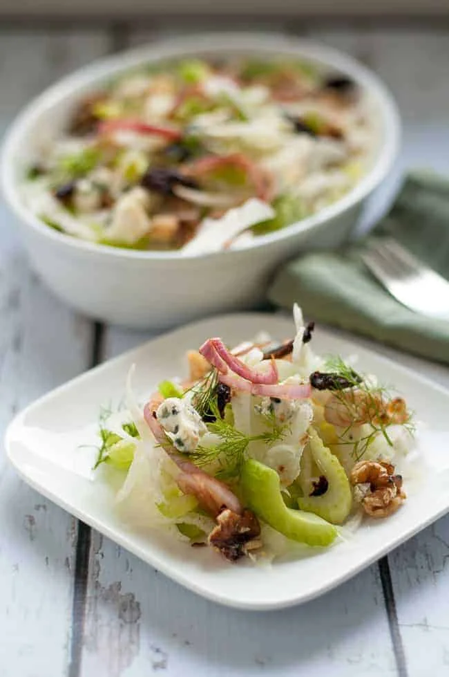 Fennel-Celery Salad with Figs and Blue Cheese