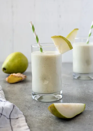 Batido de pera y jengibre