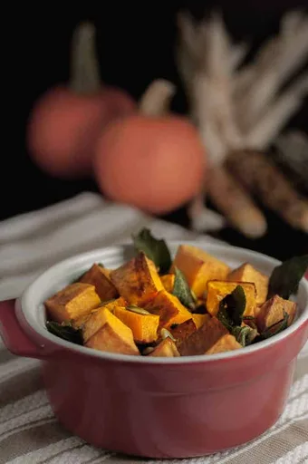Butternut Squash with Toasted Sage and Pumpkin Seeds