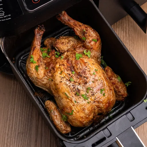 Pollo entero en freidora de aire