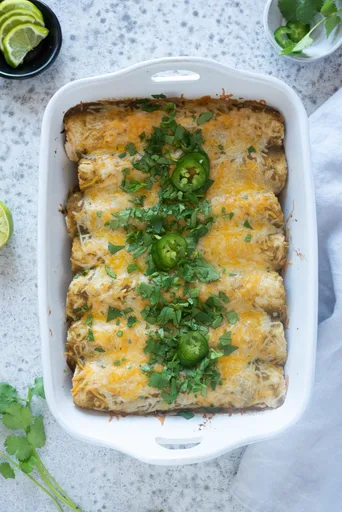 Green Enchiladas with Ground Turkey