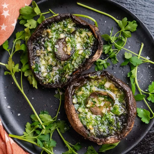 Air Fryer Mushrooms (Garlic Portobello)