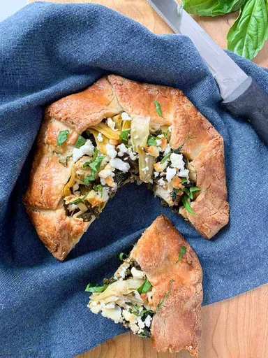 Gluten-Free Spinach Artichoke Galette