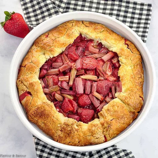 Gluten-Free Strawberry Rhubarb Galette