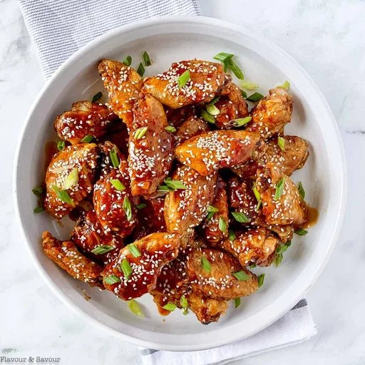 Alitas de pollo teriyaki en freidora de aire