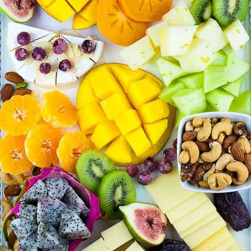 Showstopper Tropical Fruit, Nut and Cheese Platter