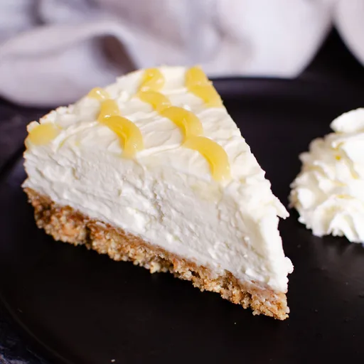 Tarta de queso con crema de limón