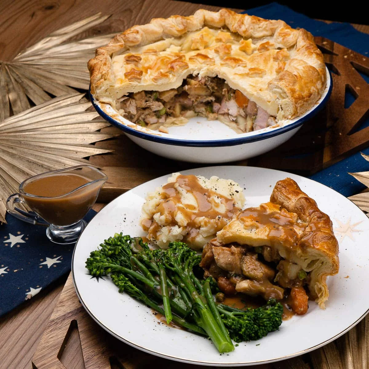 Leftover Turkey and Ham Pie