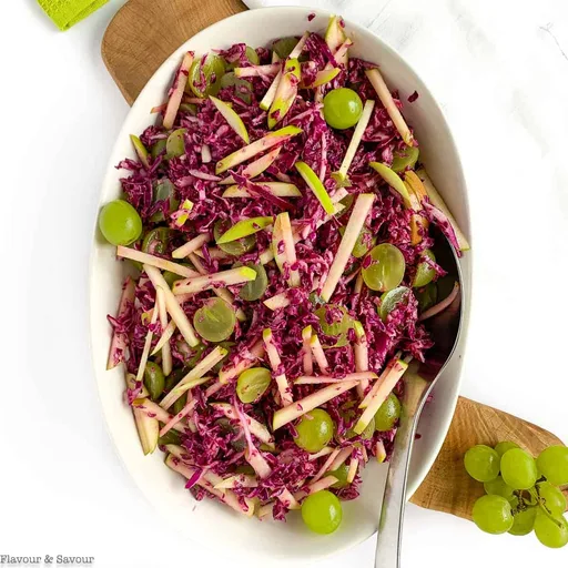 Grape, Apple and Red Cabbage Slaw
