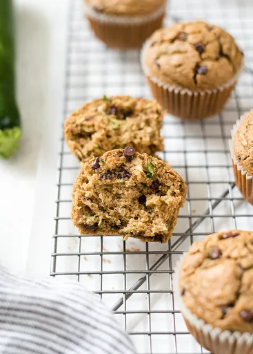 Muffins de calabacín con harina de avena