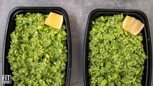 Risotto vegano fácil de espinacas (ideal para meal prep)