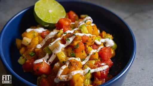 Spiced Mexican Fruit Salad with Crema