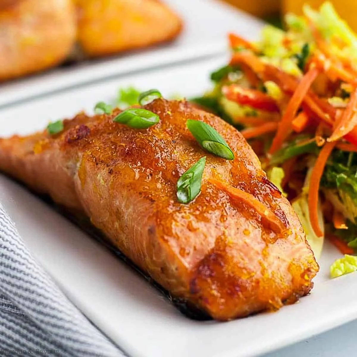 Citrus Glazed Baked Salmon with Sake