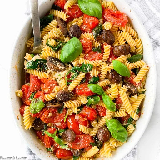 Gluten-Free Feta Tomato Pasta Bake