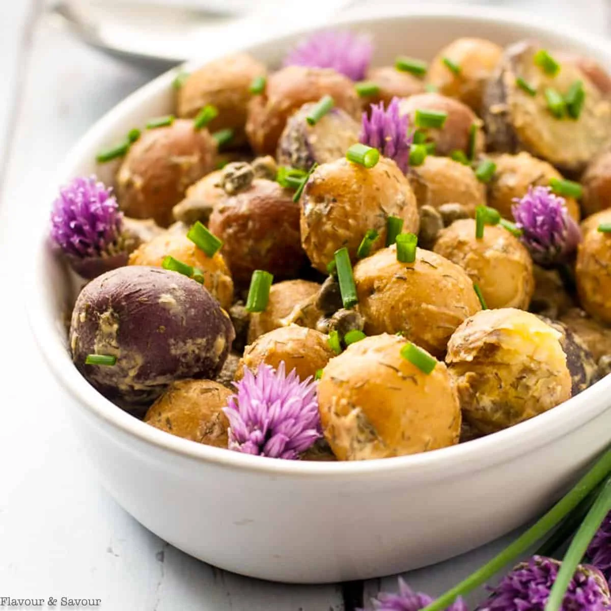 Springtime Potato Salad with Lemon Tahini Dressing