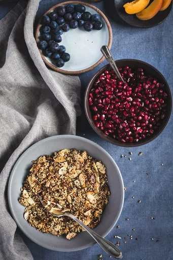 Crujiente de quinoa vegano y sin gluten