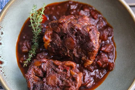 Braised Oxtail In Mexican Chili Based Sauce