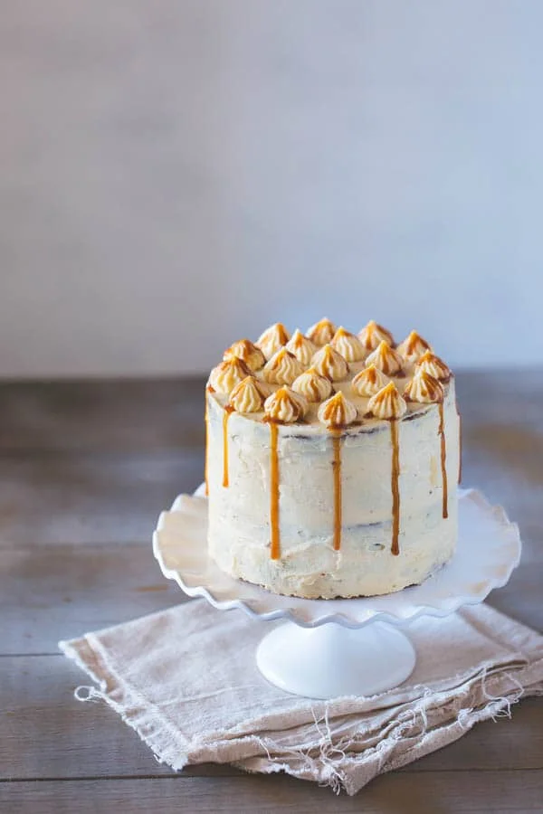 Banana Cake with Caramel Frosting
