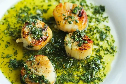 Grilled Scallops with Meyer Lemon Salsa Verde