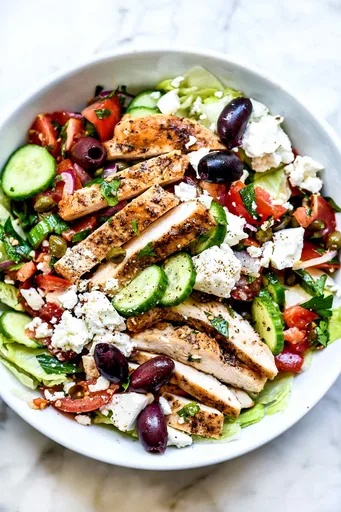 Receta de ensalada griega de pollo