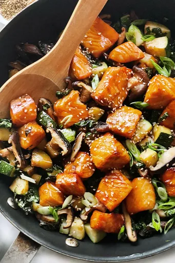 Caramelized Salmon Stir Fry Recipe