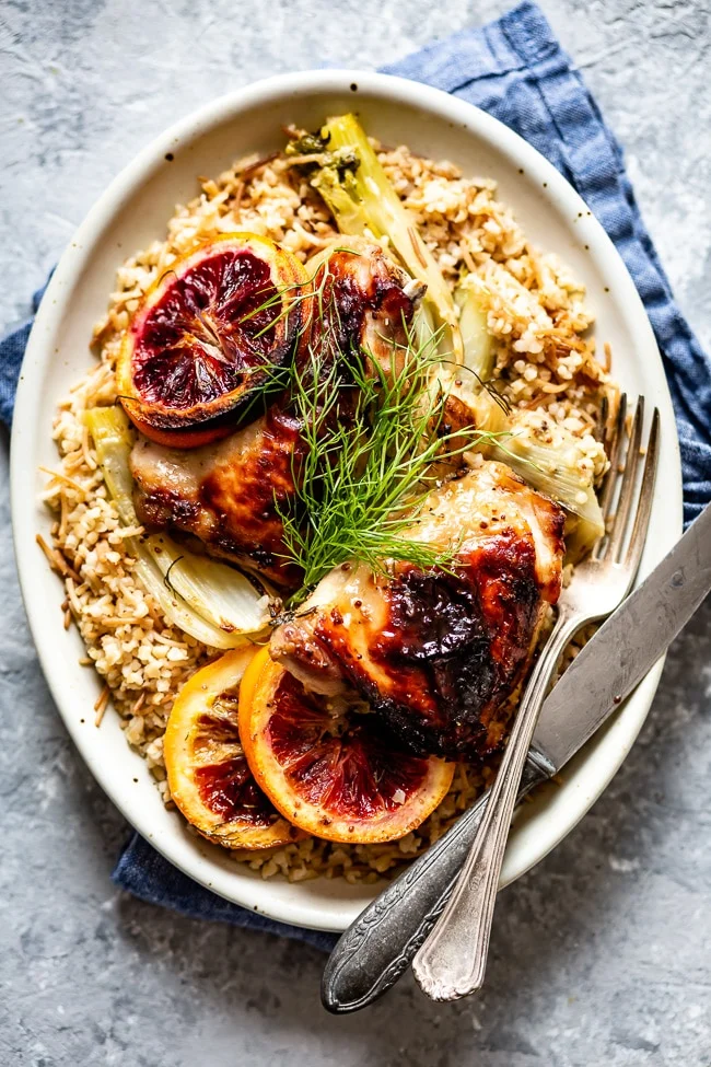 Roasted Orange Chicken with Fennel Recipe