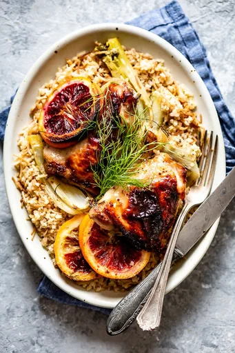 Roasted Orange Chicken with Fennel Recipe