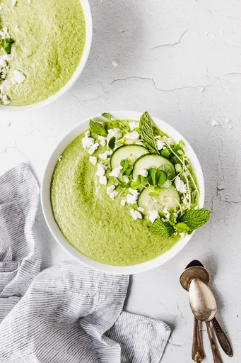 Gazpacho de pepino y menta