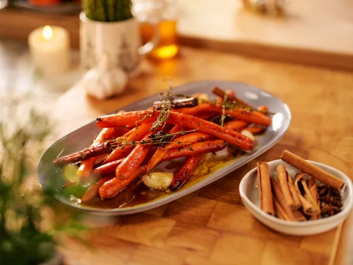 Zanahorias asadas con miel y anís estrellado de Marcus Wareing