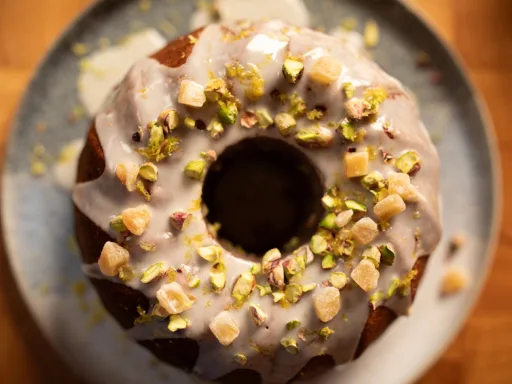 Marcus Wareing's Almond and Ginger Bundt Cake with Pistachios and Lemon Zest