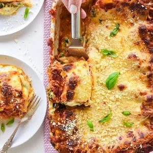 The Cheesiest Spinach Lasagna