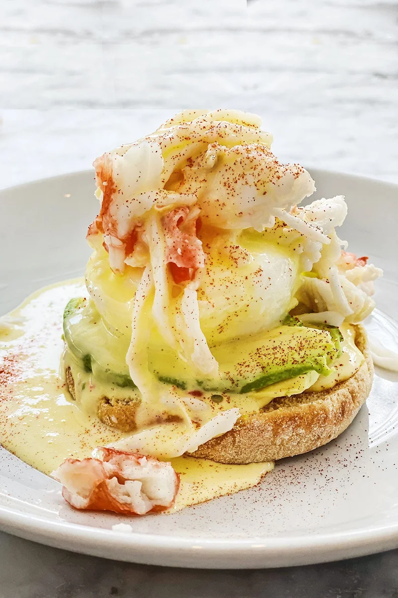 Crab and Avocado Eggs Benedict