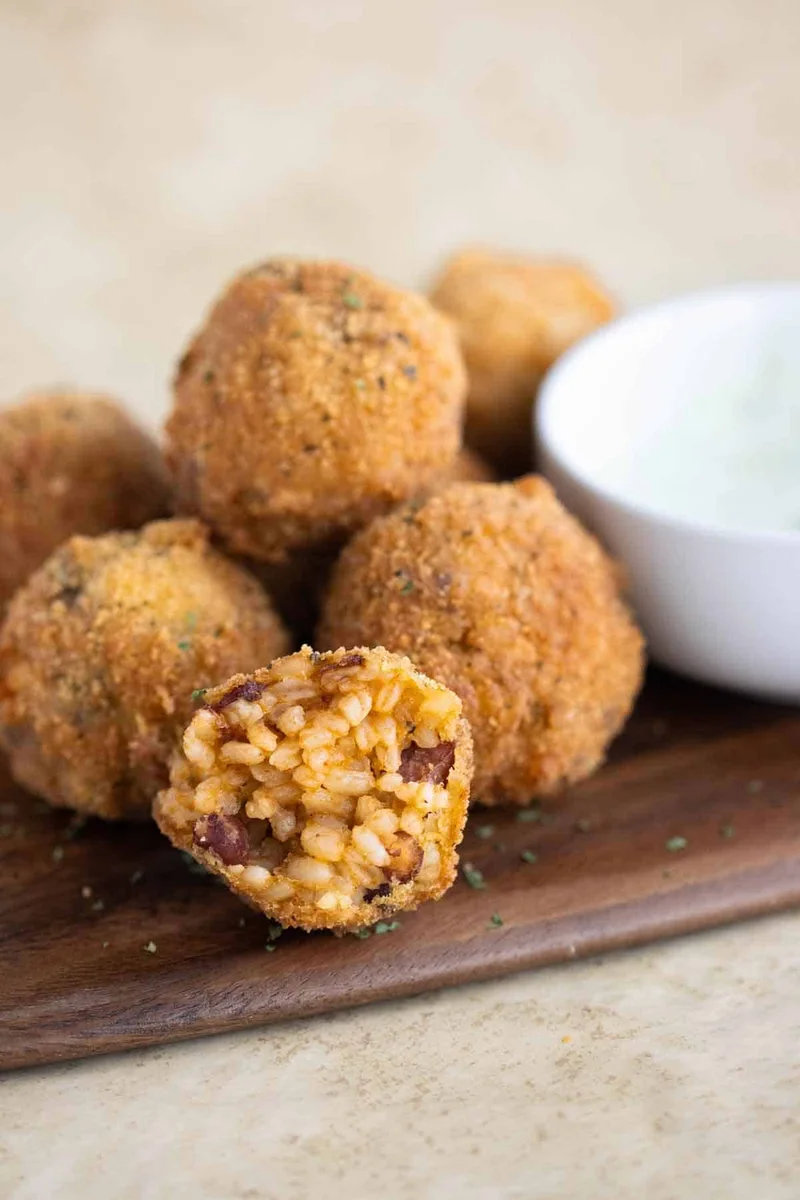 Puerto Rican Bolitas de Arroz Mamposteado