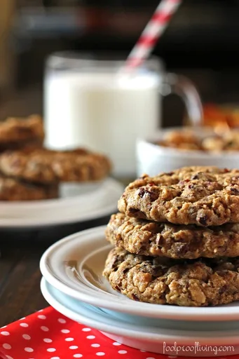 Chunky Oatmeal and Chocolate Cookies