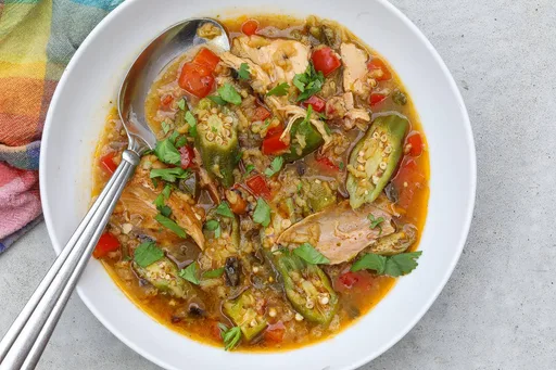 Smoked Chicken and Okra Soup