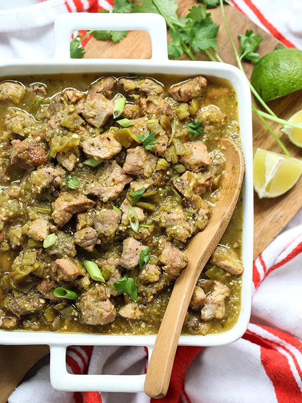 Chile Verde de Cerdo en Olla de Cocción Lenta