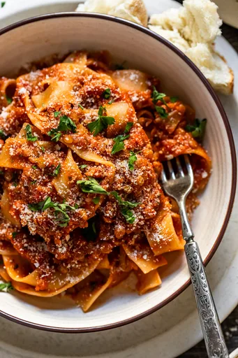 Hearty Vegetarian Bolognese with the Best Meat-Like Texture (from Veggies!)
